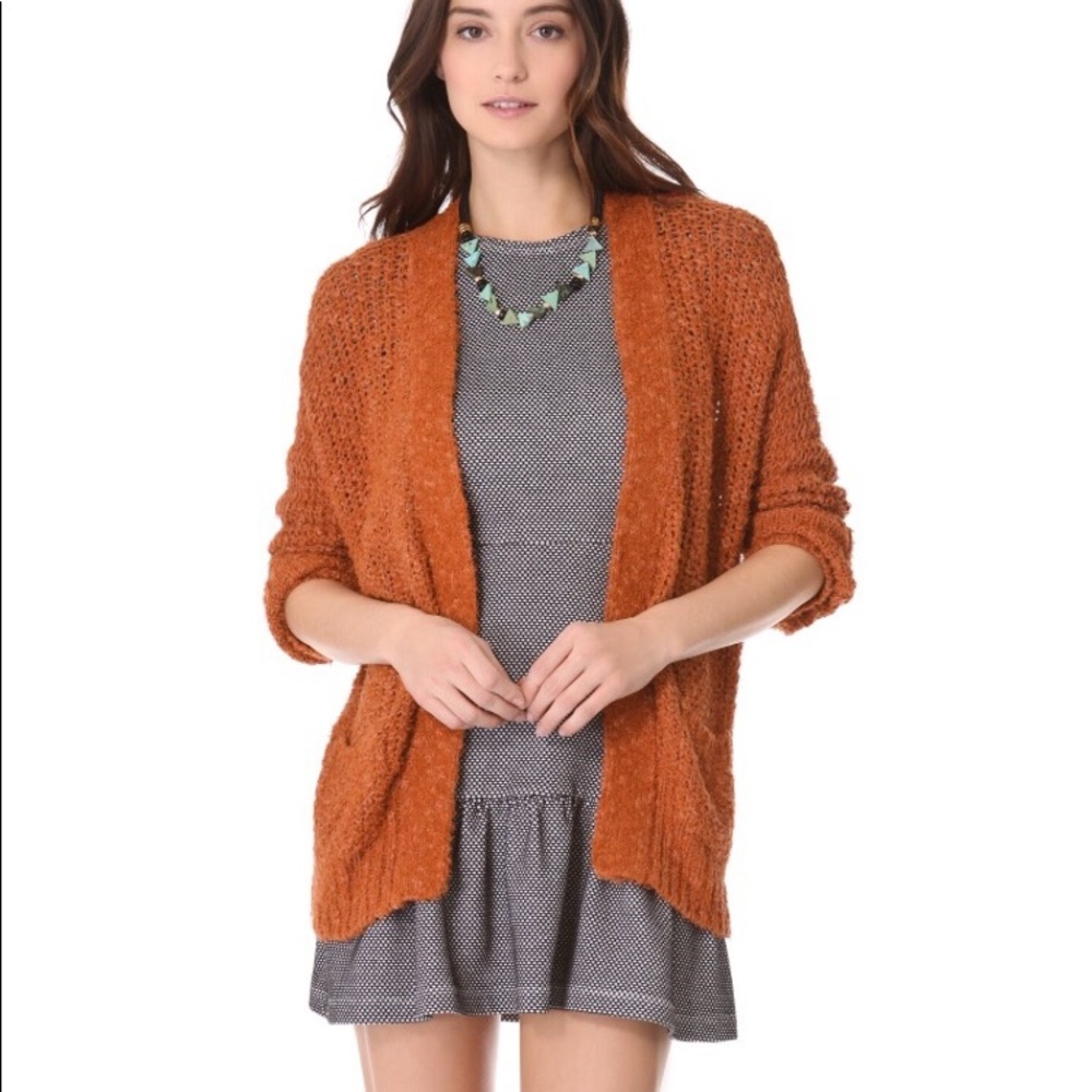 Free People Oh La La Open Chunky Knit Cardigan S